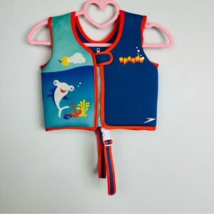 Speedo Kids Swim Vest - Shark Teal and Navy Size 4years old-6years old